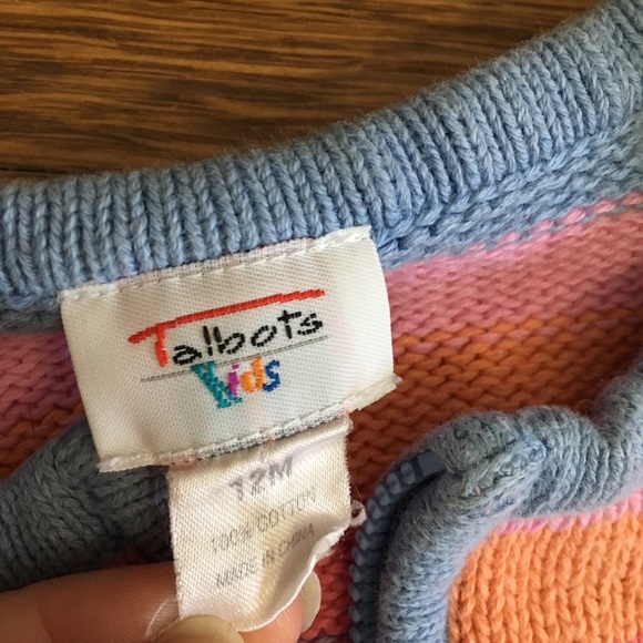 SOLD Talbots Kids rainbow stripe sweater 12 mo - Picture 6 of 6